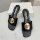 Versace Medusa-plaque leather sandals