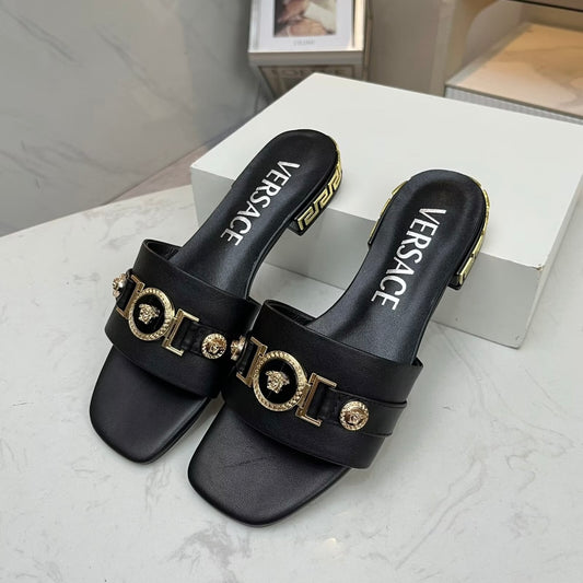 VERSACE SATIN SLIDES