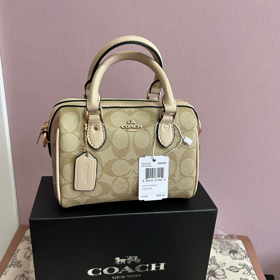 LEATHER SATCHEL Coach- VIP