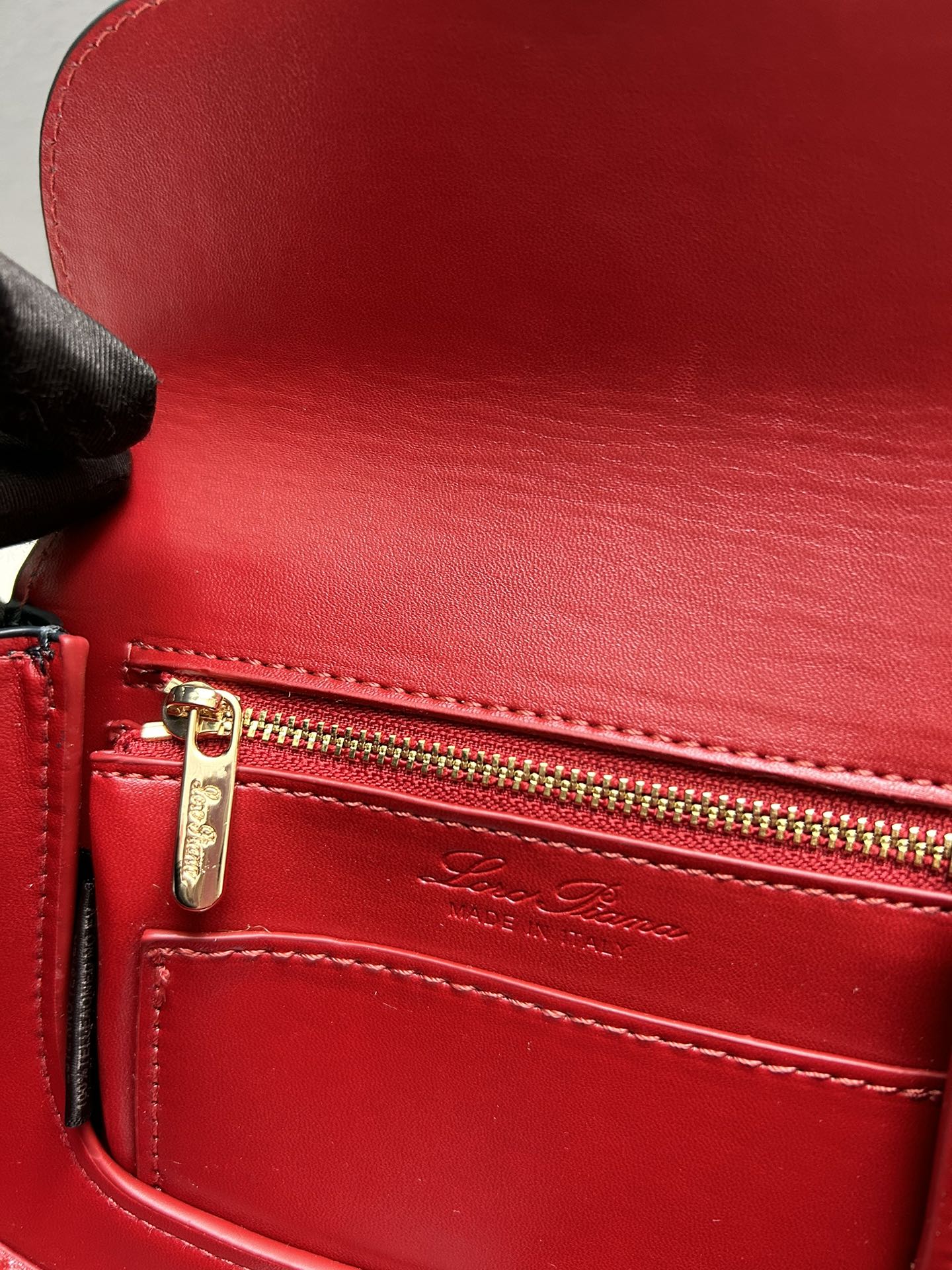 Loro Piana ghiera mini leather crossbody bag - lotus root