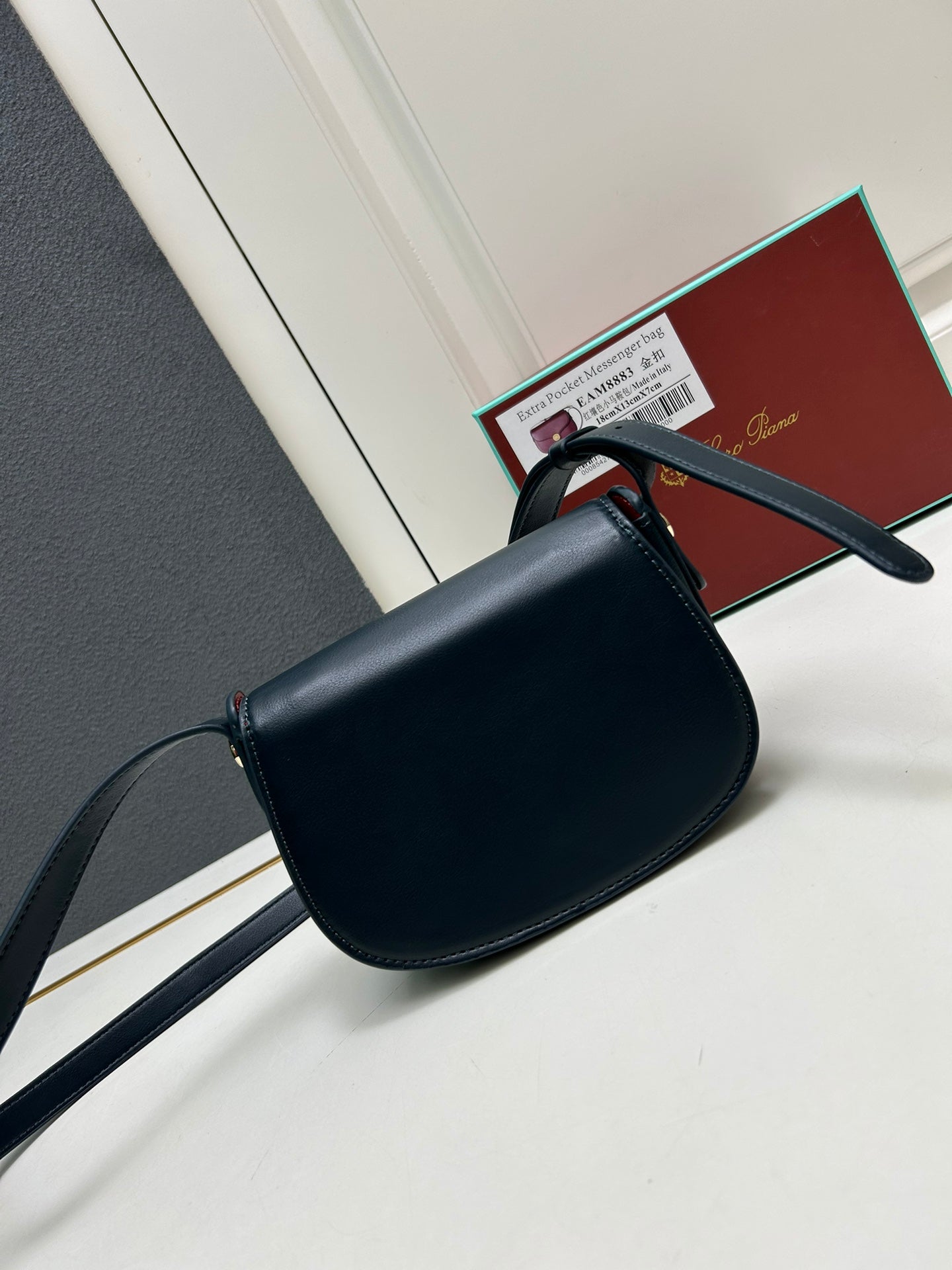 Loro Piana ghiera mini leather crossbody bag - lotus root