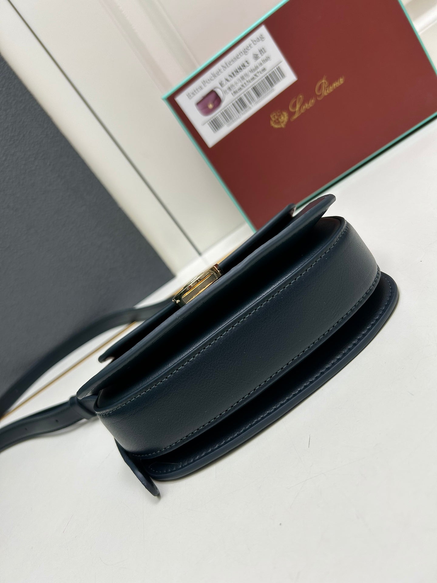 Loro Piana ghiera mini leather crossbody bag - lotus root