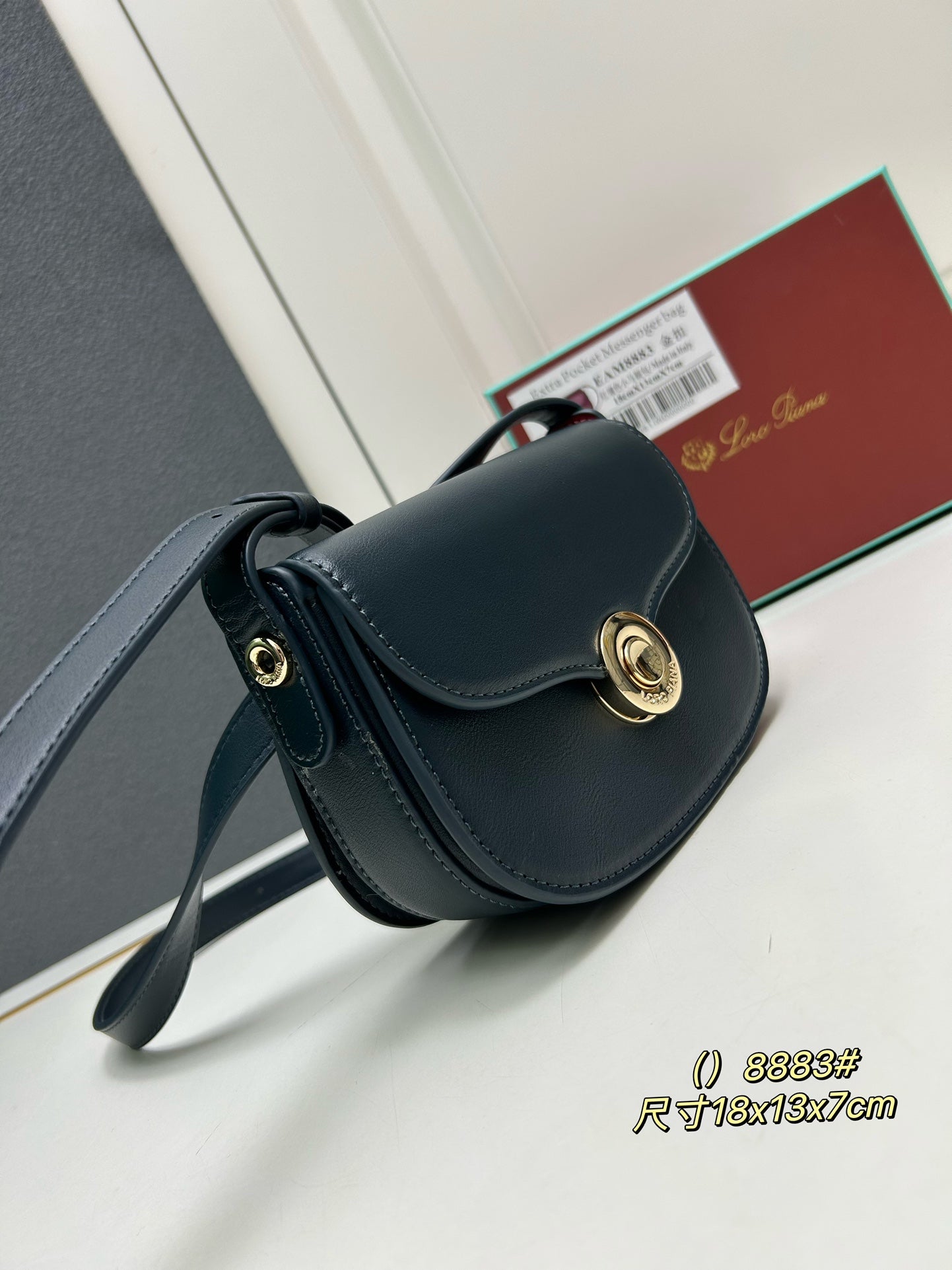 Loro Piana ghiera mini leather crossbody bag - lotus root