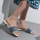 PRA-DA ricamo jacquard slides- SHOE