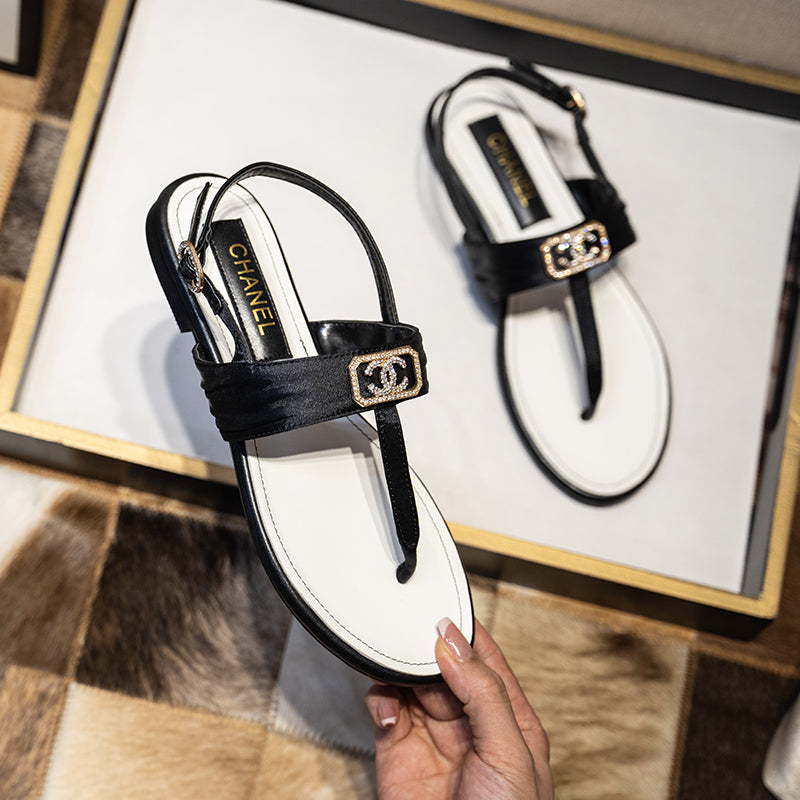 CHANEL | Casual Style Elegant Style Logo Sandals Shoe