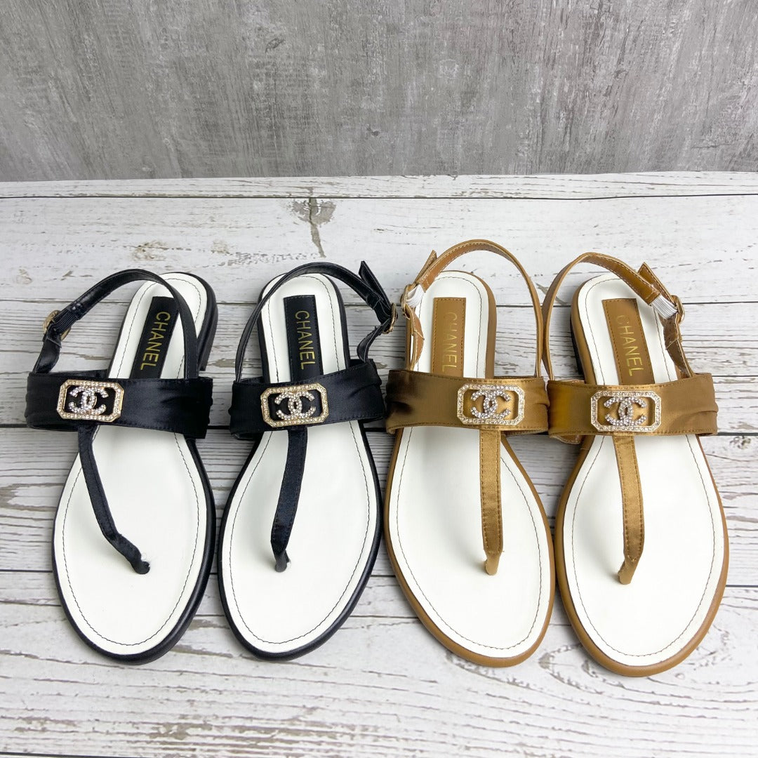 CHANEL | Casual Style Elegant Style Logo Sandals Shoe