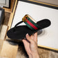 Gucci Leather GG Marmont Thong Sandals- SHOE