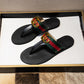 Gucci Leather GG Marmont Thong Sandals- SHOE