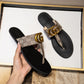 Gucci Leather GG Marmont Thong Sandals- SHOE