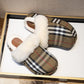 Warm Toe Tartan Closed Slipper 100% Terry Cotton shoe