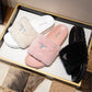 PRA-DA Slide Slippers In Pink Quilted Shearling Shoe