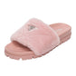 PRA-DA Slide Slippers In Pink Quilted Shearling Shoe