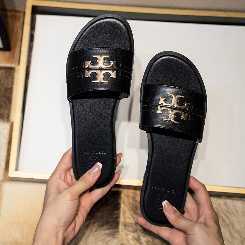 GIVENCHY Flat Logo Sandals- SHOE