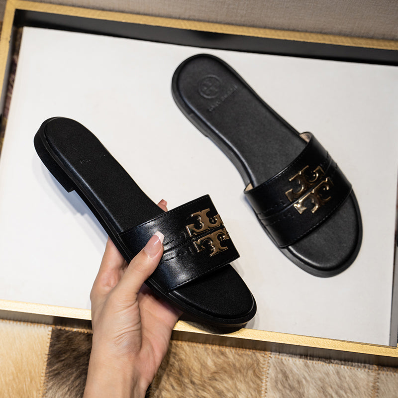 GIVENCHY Flat Logo Sandals- SHOE