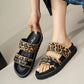 Louis Vuitton Women's Paseo Flat Comfort Slide Sandals Printed Calf Hair- SHOE
