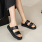 Louis Vuitton Women's Paseo Flat Comfort Slide Sandals Printed Calf Hair- SHOE