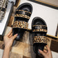 Louis Vuitton Women's Paseo Flat Comfort Slide Sandals Printed Calf Hair- SHOE