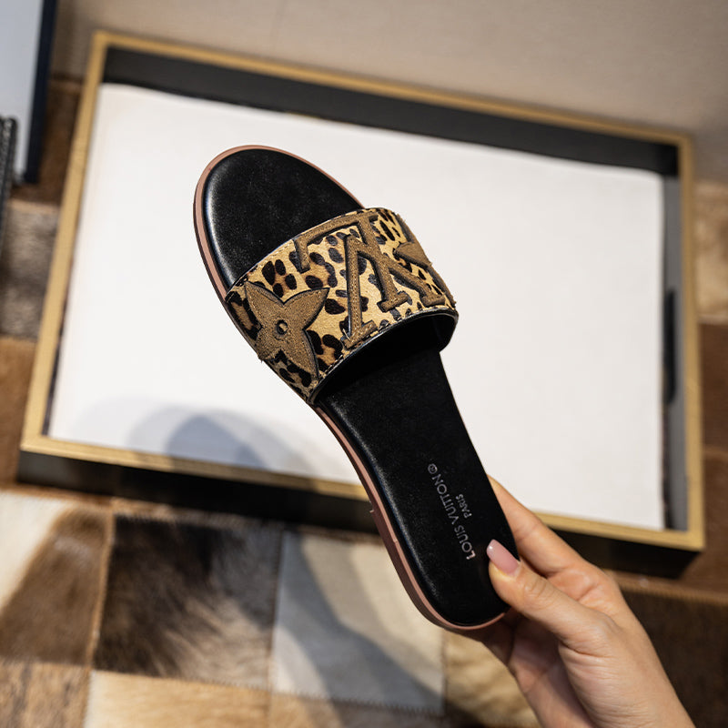 Louis Vuitton Lock It pony-style calfskin mules- SHOE