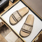 Gucci Platform Slides Women GG Supreme Sheepskin Gold- SHOE