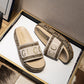 Gucci Platform Slides Women GG Supreme Sheepskin Gold- SHOE