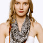 Zebra Print Neck Scarf