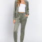 Faux Fur Jacket & Jogger Pants Set