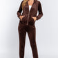 Faux Fur Jacket & Jogger Pants Set