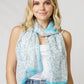 Flower Print Chiffon Scarf