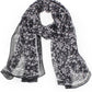 Flower Print Chiffon Scarf