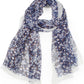 Flower Print Chiffon Scarf