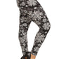 Plus Size Abstract Print, Full Length Leggings In A Slim Fitting Style With A Banded High Waist