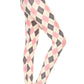 5-inch Long Yoga Style Banded Lined Argyle Printed Knit Legging With High Waist