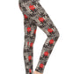 5-inch Long Yoga Style Banded Lined Puzzle Printed Knit Legging With High Waist