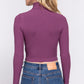 Long Slv Turtle Neck Rib Crop Knit Top