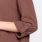 3/4 Roll Up Slv Pleated Blouse