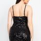 Sequin-studded Sweetheart Bodycon Dress