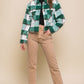 Yarn Dyed Plaid Button Up Jacket