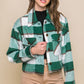 Yarn Dyed Plaid Button Up Jacket