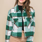 Yarn Dyed Plaid Button Up Jacket