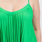 Pleated Tank Top With Adjustable Strap