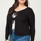 Solid Ribbed Pointelle Cardigan