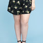 Plus Size Curvy, Floral Print Flowy Shorts