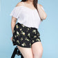 Plus Size Curvy, Floral Print Flowy Shorts