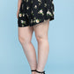 Plus Size Curvy, Floral Print Flowy Shorts