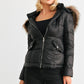 Long Sleeve Faux Fur Hood Padded Water Resistant Finish Jacket