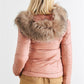 Long Sleeve Faux Fur Hood Padded Water Resistant Finish Jacket