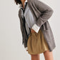 Knit Two Pocket Long Sleeve Open Front Cardigan