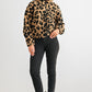 Leopard Teddy Zip-up Two Pocket Jacket