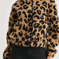 Leopard Teddy Zip-up Two Pocket Jacket