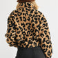 Leopard Teddy Zip-up Two Pocket Jacket